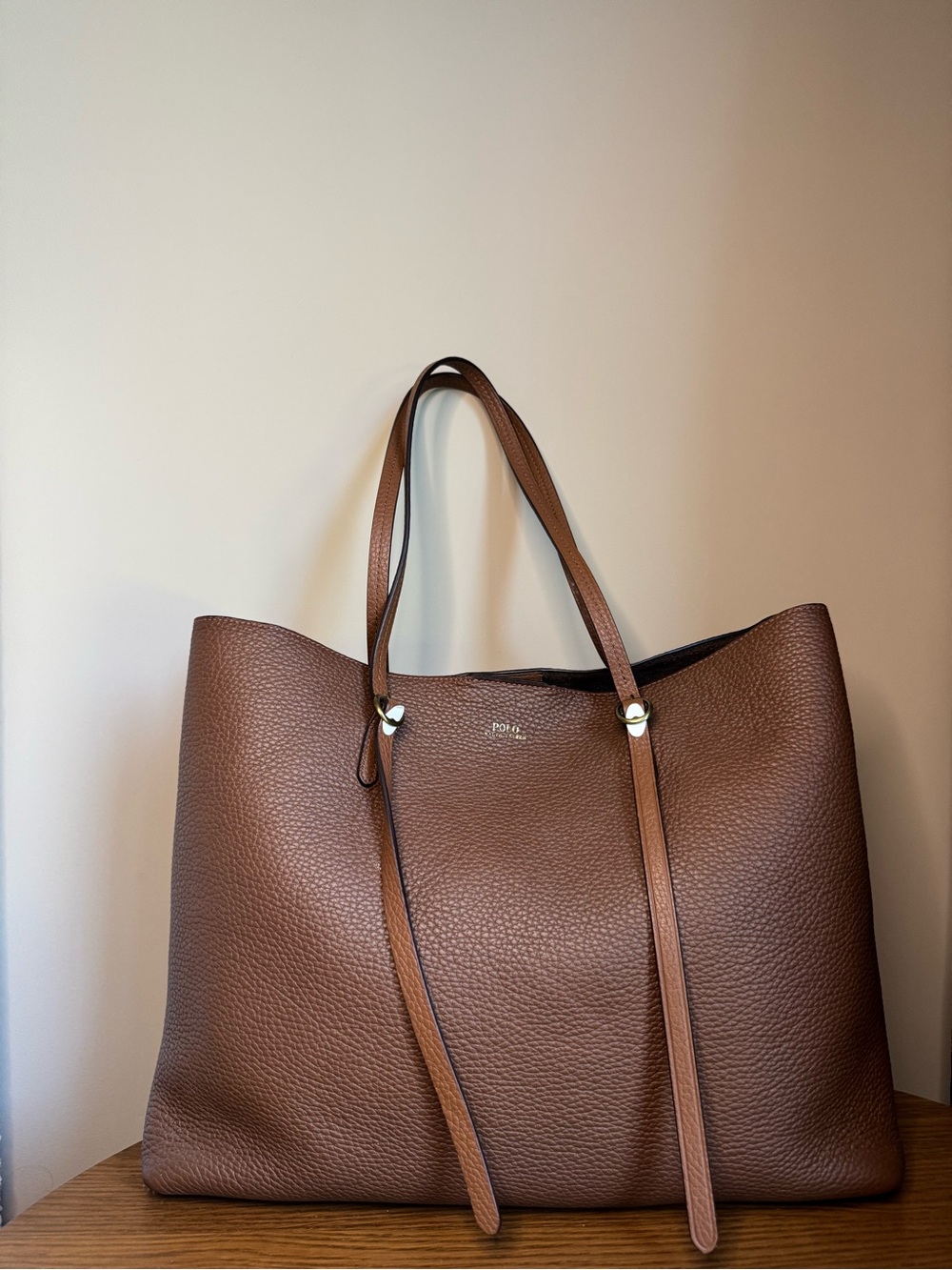 POLO Ralph Lauren Brown Leather Tote Bag